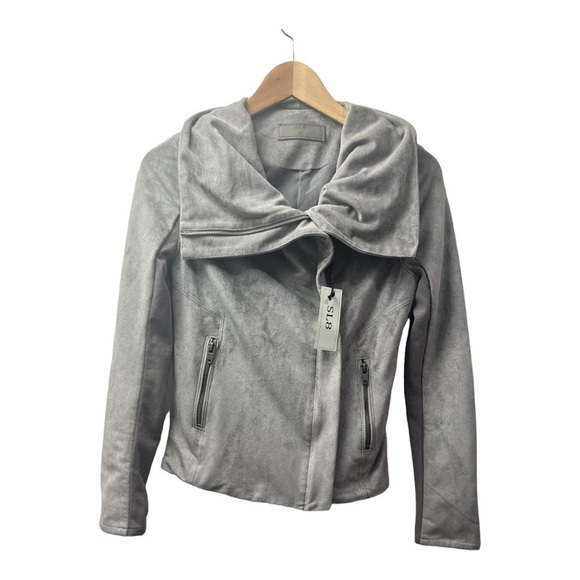 - SL8 motorcycle jacket gray size XS NWT velvet - Picture 1 of 15